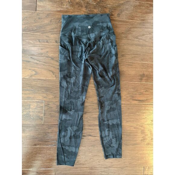 Lululemon Align High Rise Pant with Pockets 25" Heritage 365 Camo Deep Coal Mult - Picture 4 of 7